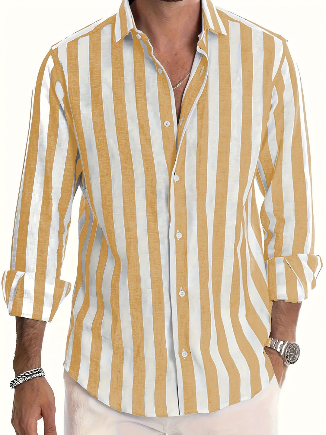 Harold™ | Camicia a Maniche Lunghe a Righe Vivaci