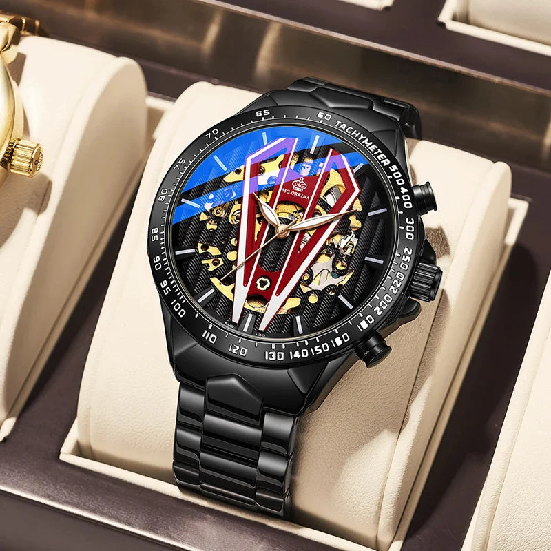 Orologio Meccanico Automatico Luminosa Scheletro 3D