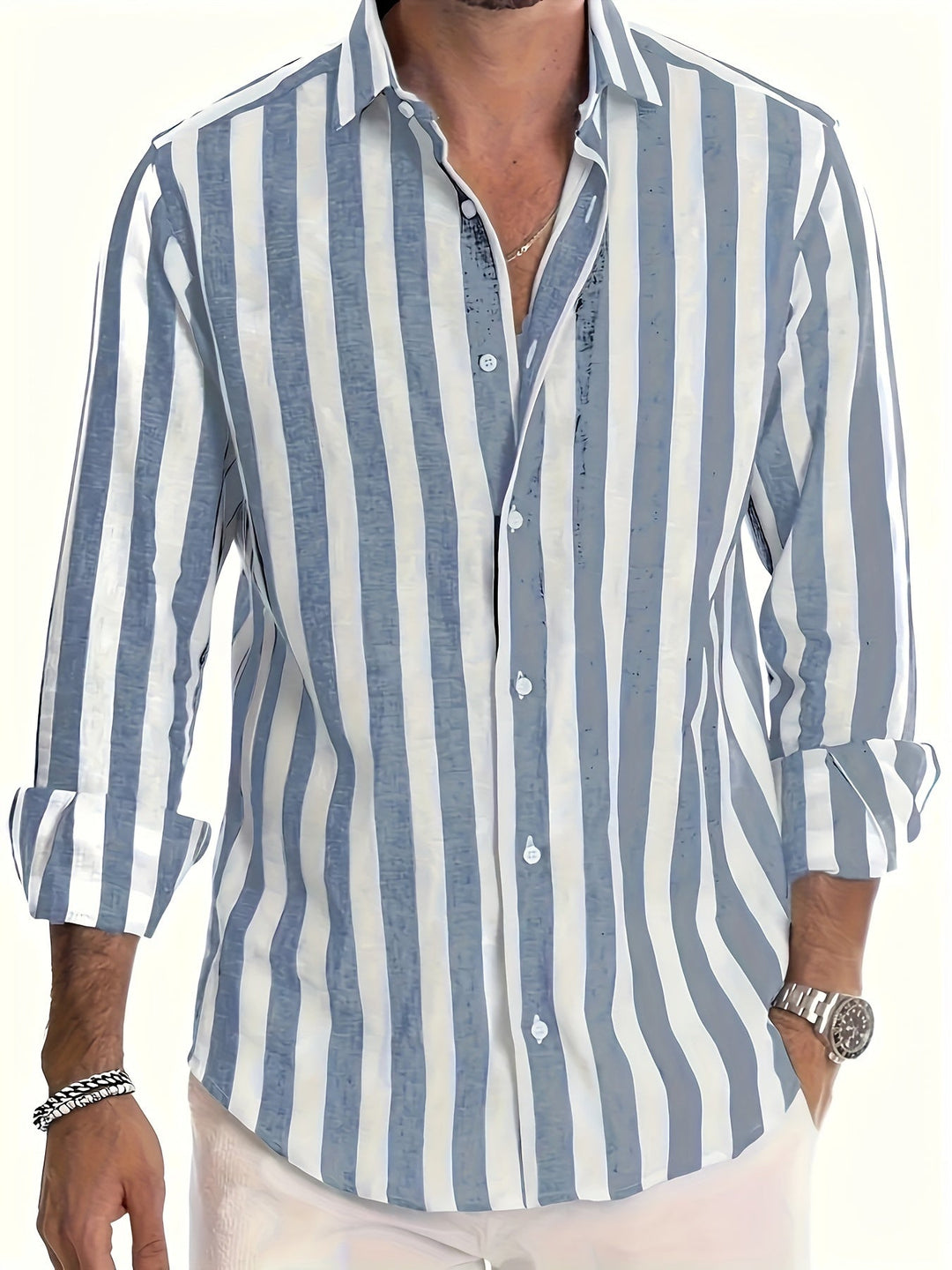 Harold™ | Camicia a Maniche Lunghe a Righe Vivaci