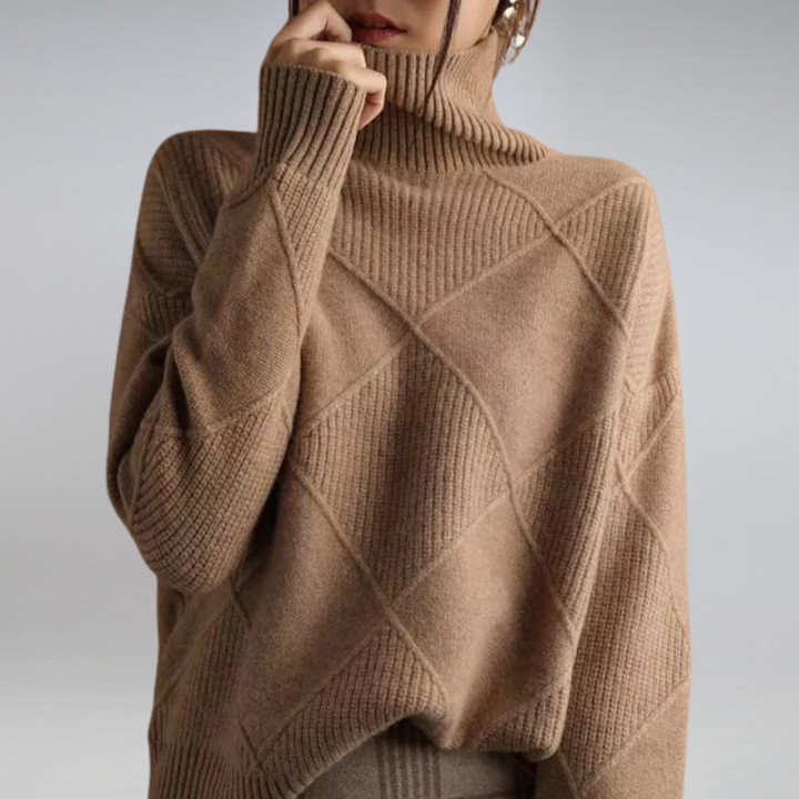 Emmeline Soft Cashmere Turtleneck Sweater