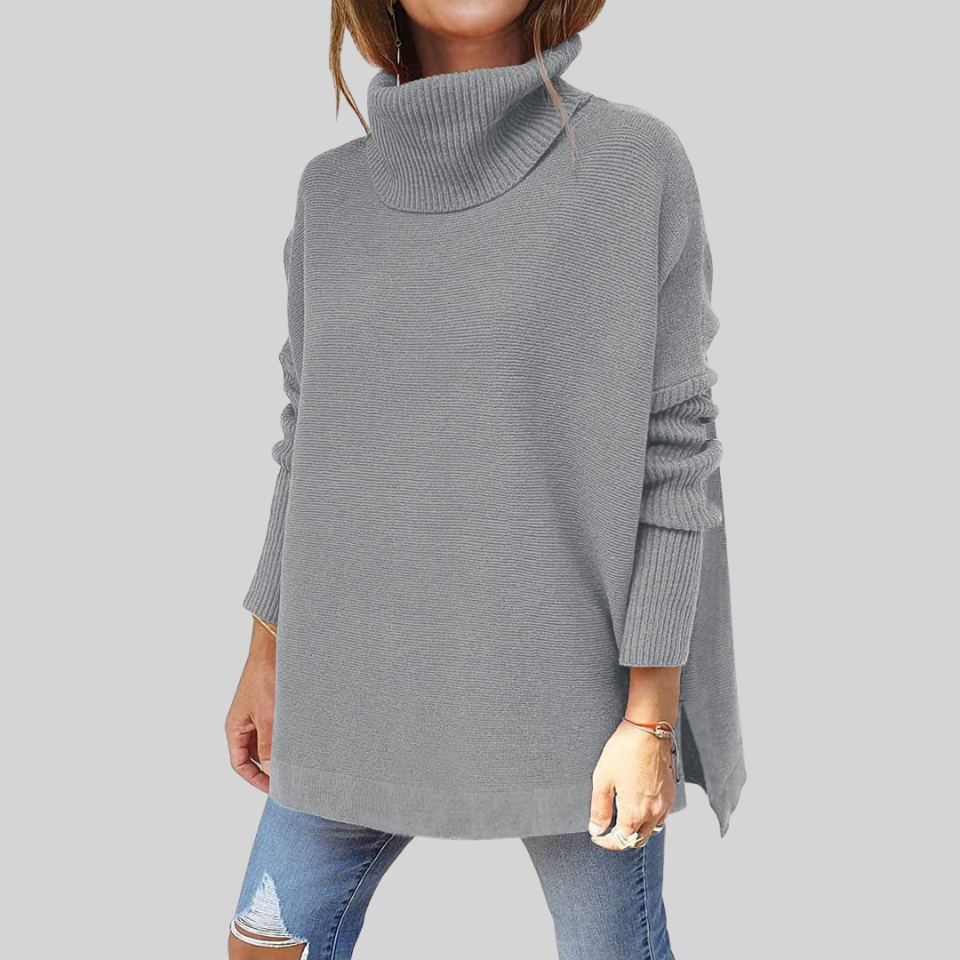 ANNELISE I Maglione Oversize con Collo Alto