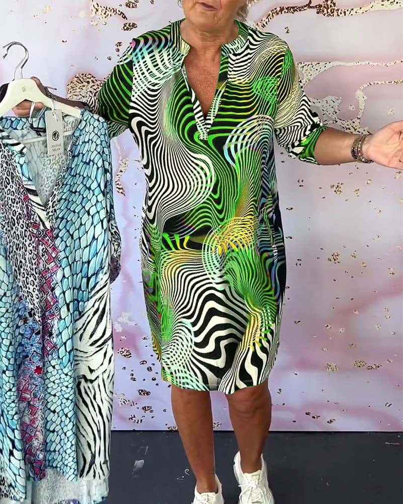 ALIRA - VIBRANT PATTERNED DRESS