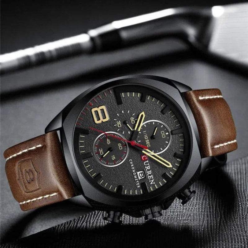 Orologio sportivo cronografo impermeabile con design militare