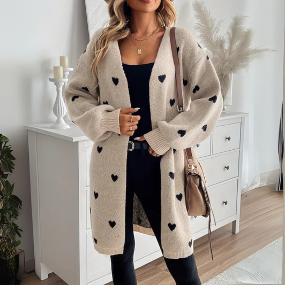 Julia | Cardigan con motivo a cuore