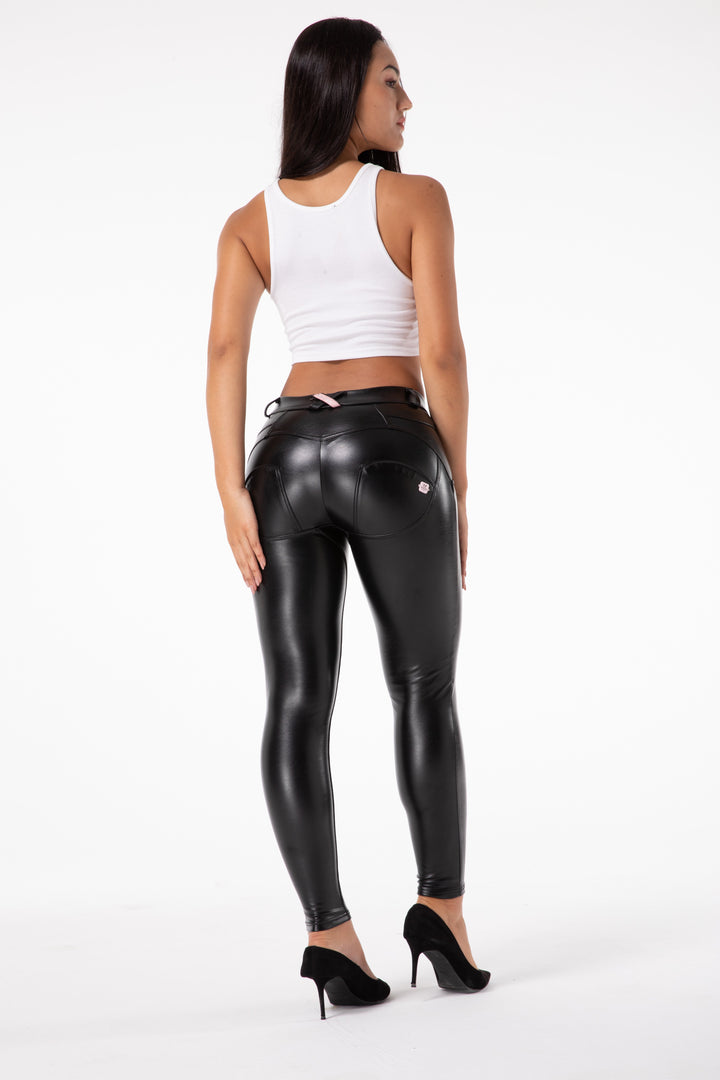 Black Faux Leather Push Up Pants – Enhance Your Butt