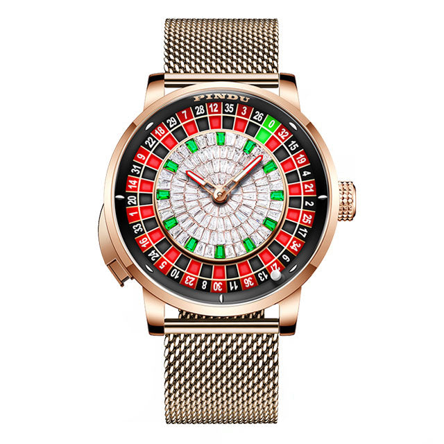 Orologio Roulette Casino Serie Orologio da Uomo Movimento Meccanico