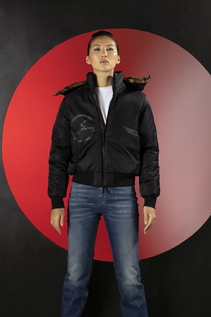 Demano™ Bomber with Hood in Technical Fabric