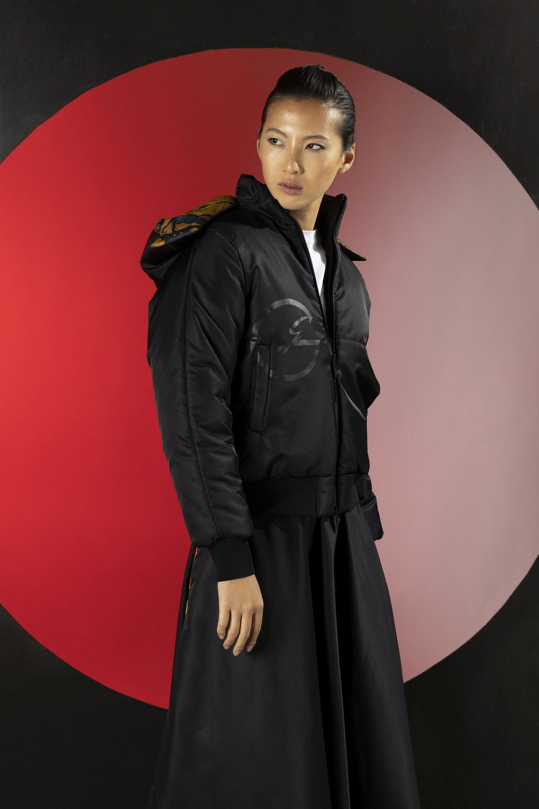 Demano™ Bomber with Hood in Technical Fabric