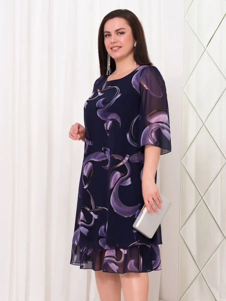 Evelyn™ | Vestito Chiffon Midnight Swirl