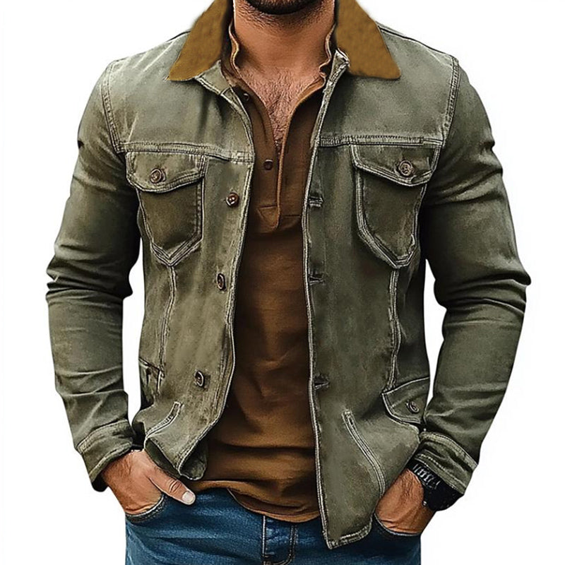 Giacca in Denim Distressed da Uomo 82240840U