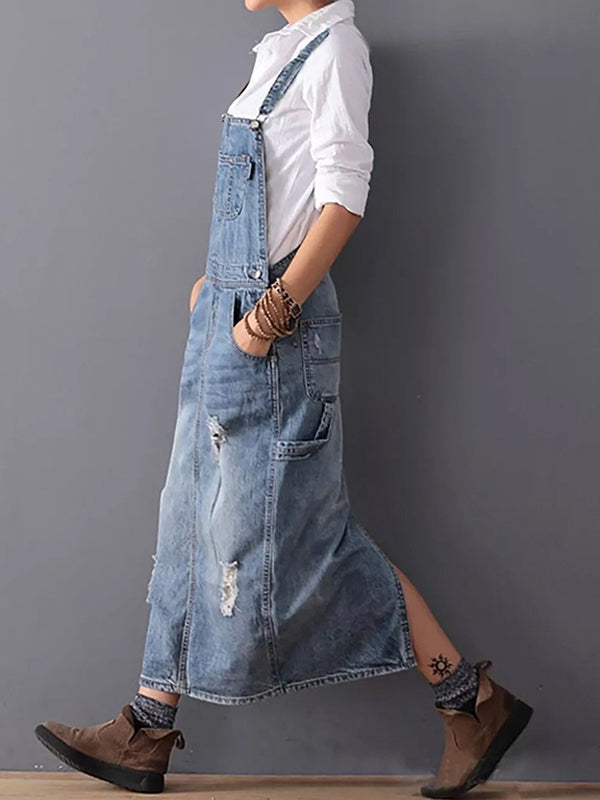 Paula - Casual Denim Long Dress