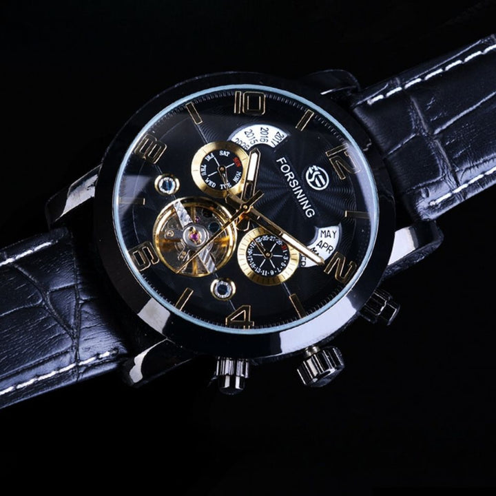 Orologio automatico meccanico di lusso con tourbillon