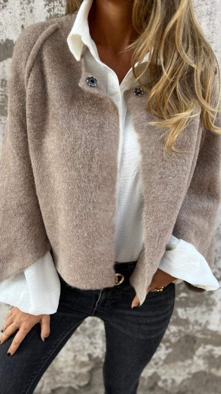 BEA | Cappotto da donna in lana con scollo rotondo e maniche lunghe