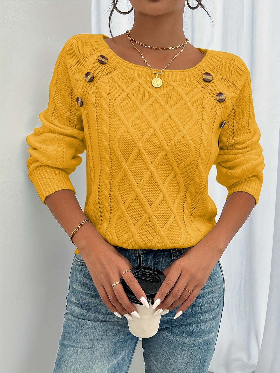 Pullover Isabell con scollatura rotonda