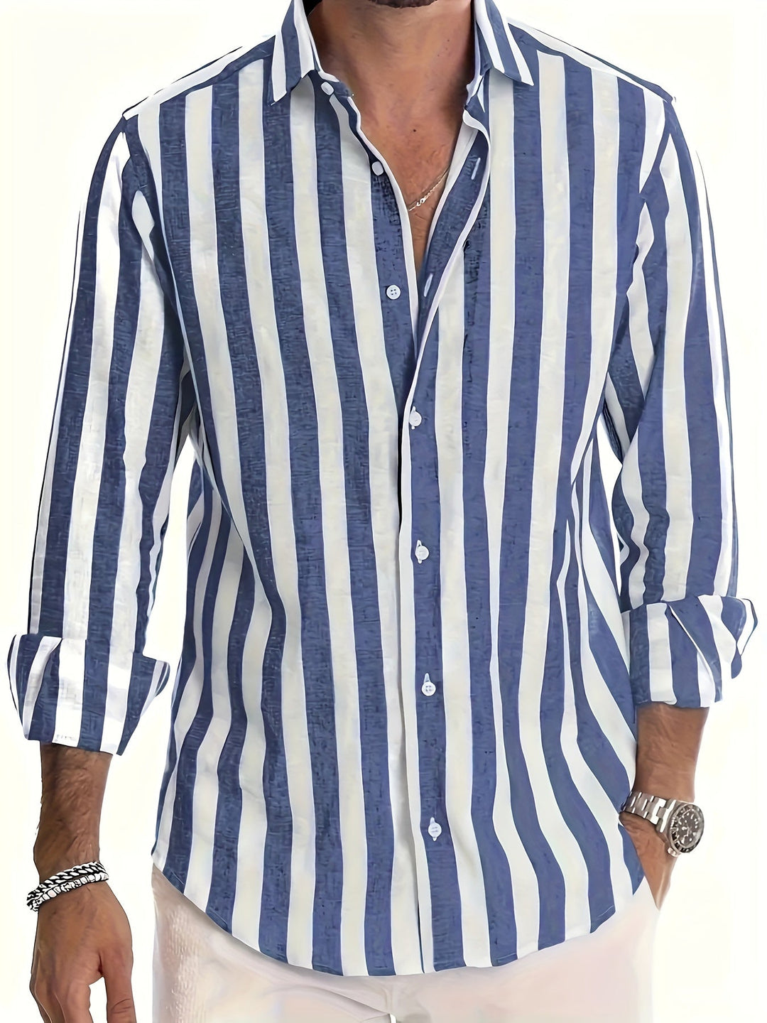 Harold™ | Camicia a Maniche Lunghe a Righe Vivaci