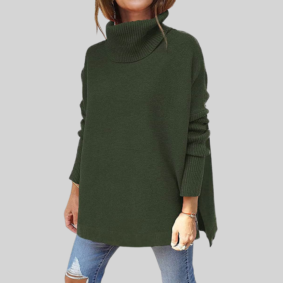 ANNELISE I Maglione Oversize con Collo Alto