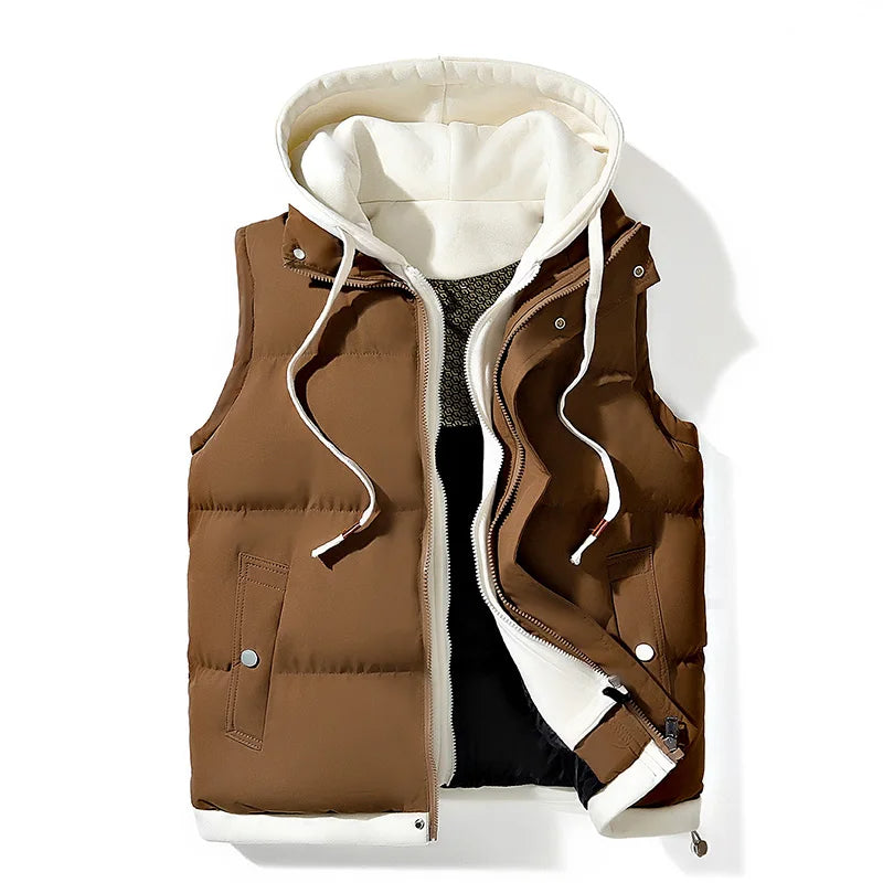 Demano™ Gilet Puffer con Cappuccio Soft Shell