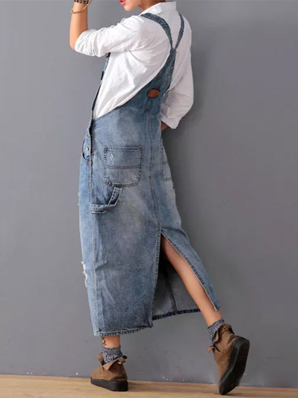 Paula - Casual Denim Long Dress