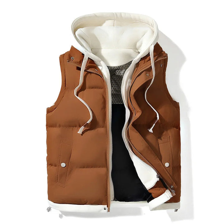 Demano™ Gilet Puffer con Cappuccio Soft Shell