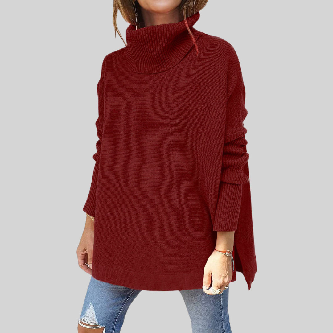 ANNELISE I Maglione Oversize con Collo Alto