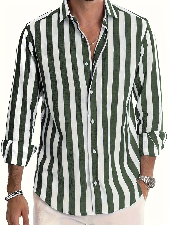 Harold™ | Camicia a Maniche Lunghe a Righe Vivaci