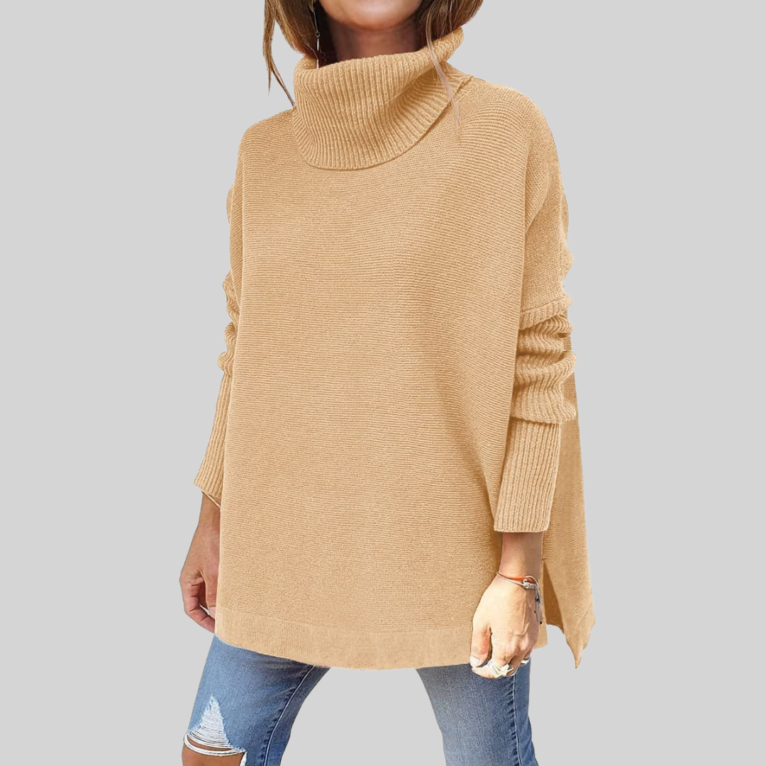 ANNELISE I Maglione Oversize con Collo Alto