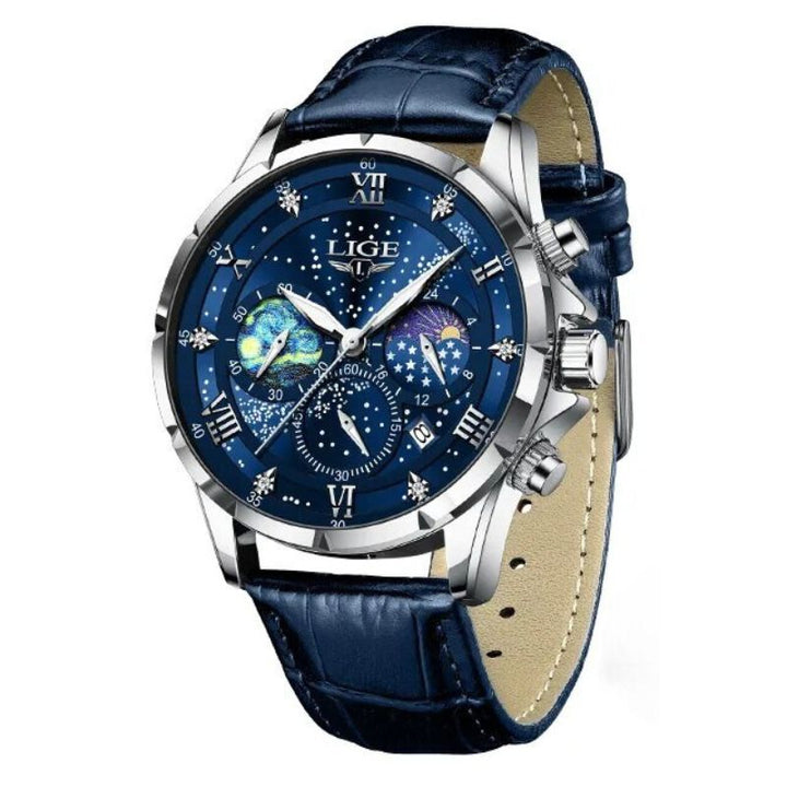 Elegante Orologio con Fase Lunare