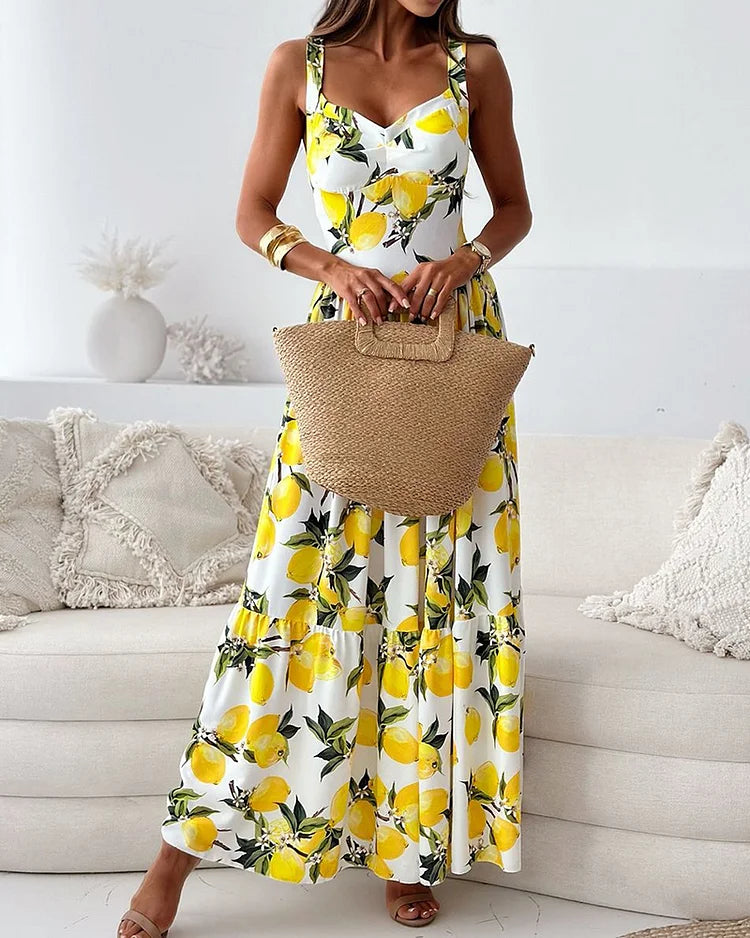 Lemon Print Dress