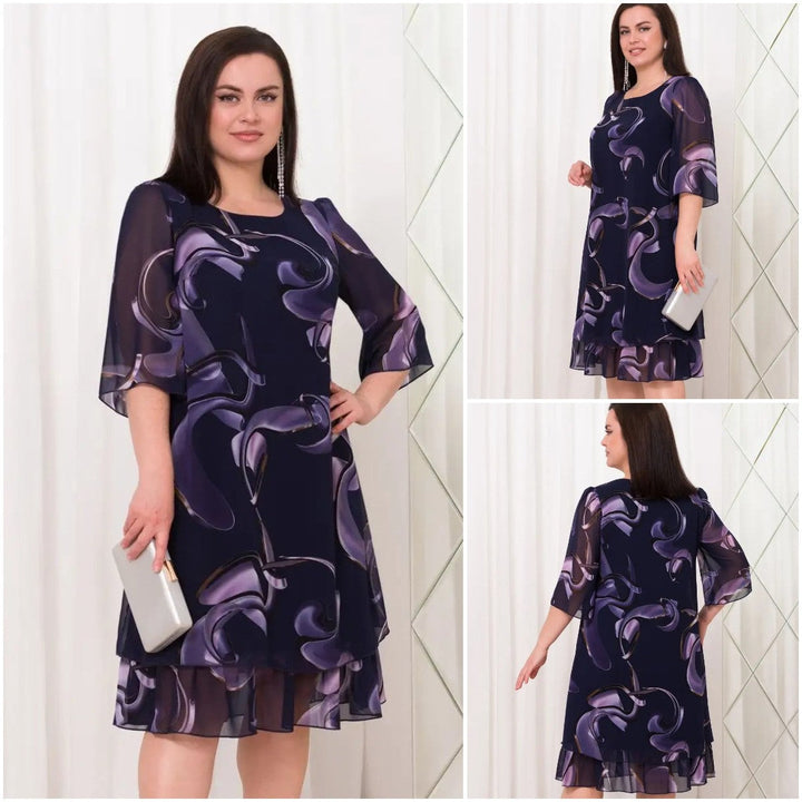 Evelyn™ | Vestito Chiffon Midnight Swirl