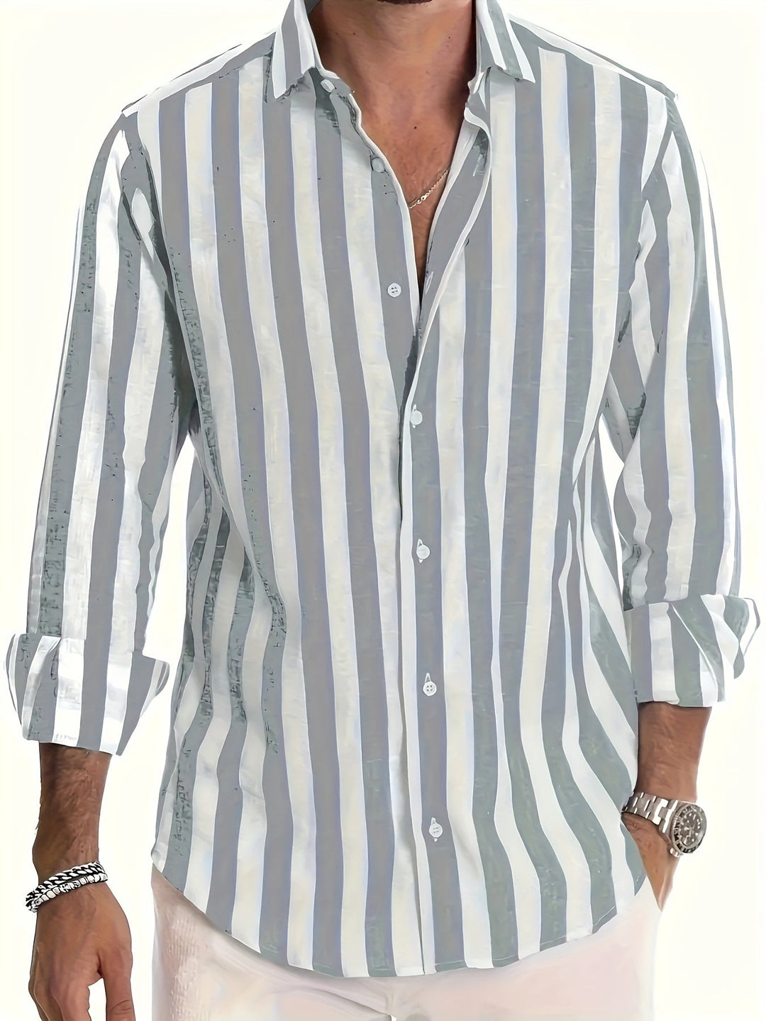 Harold™ | Camicia a Maniche Lunghe a Righe Vivaci