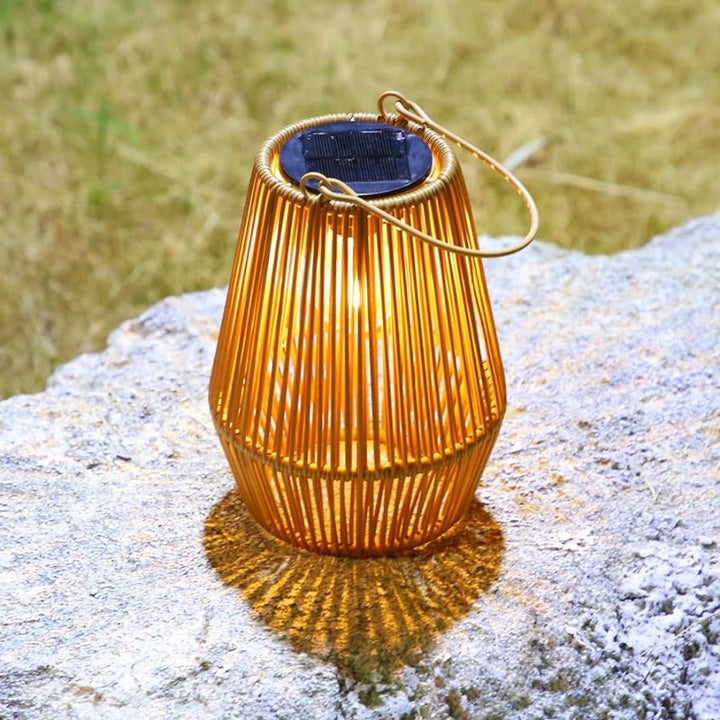 Lantern Solar in Rattan