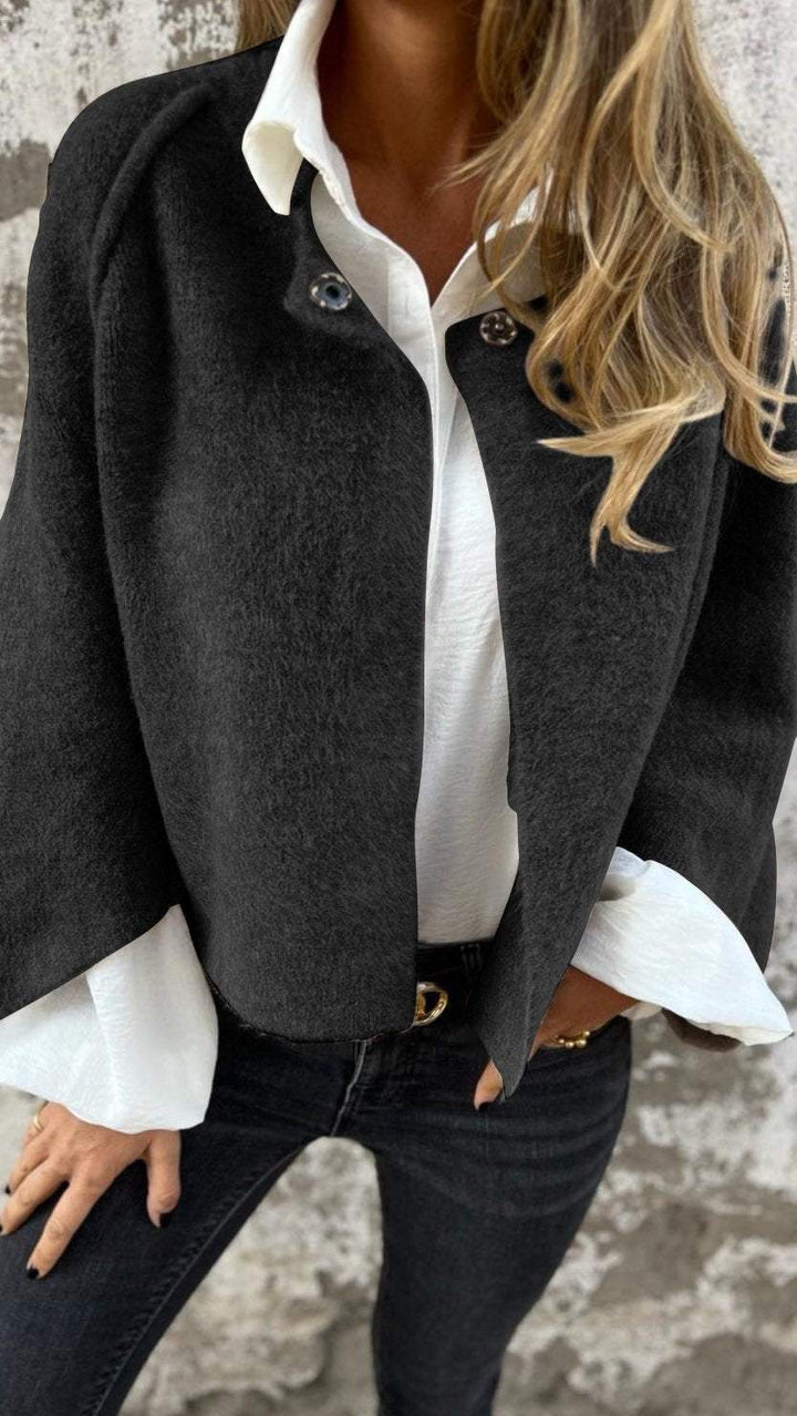 BEA | Cappotto da donna in lana con scollo rotondo e maniche lunghe