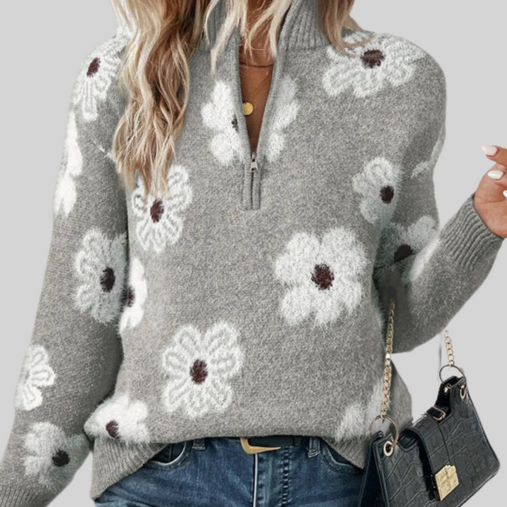 BLOOM | Pullover con Mezzo Zip