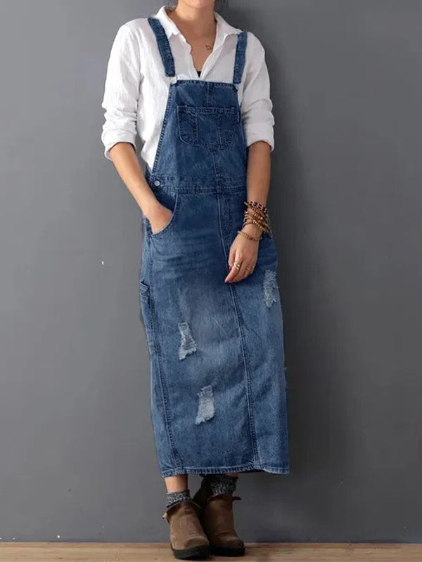 Paula - Casual Denim Long Dress