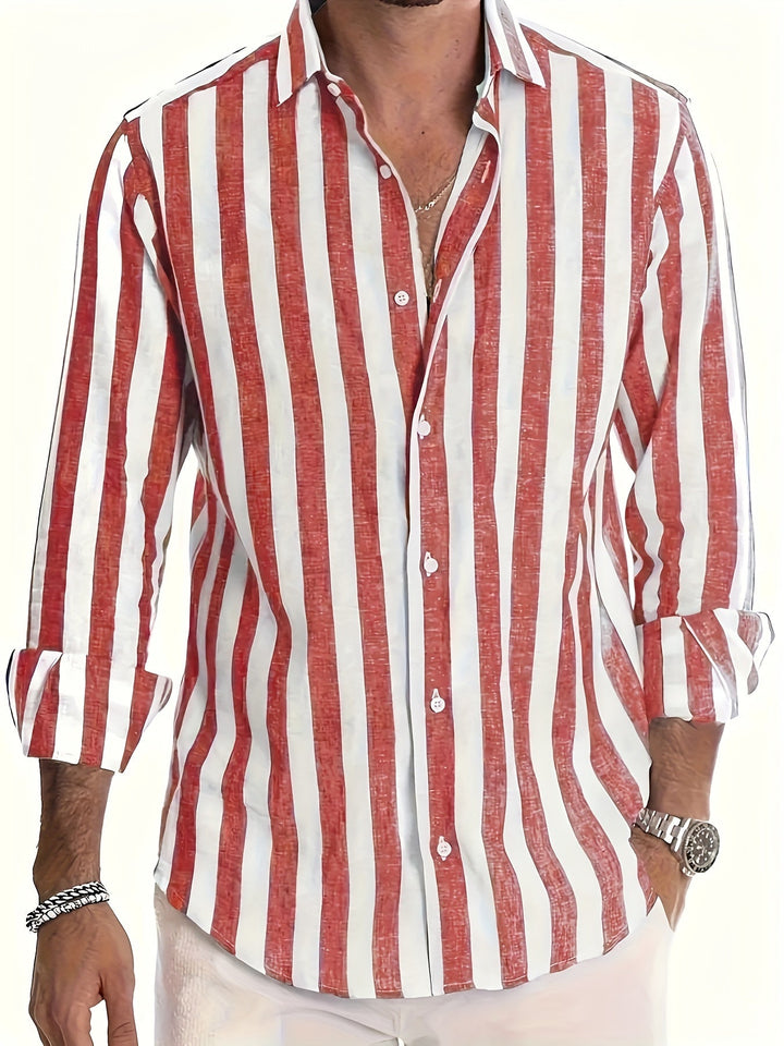 Harold™ | Camicia a Maniche Lunghe a Righe Vivaci