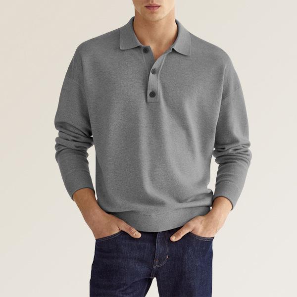 Demano™ - Polo Uomo a Maniche Lunghe Casual con Bottoni