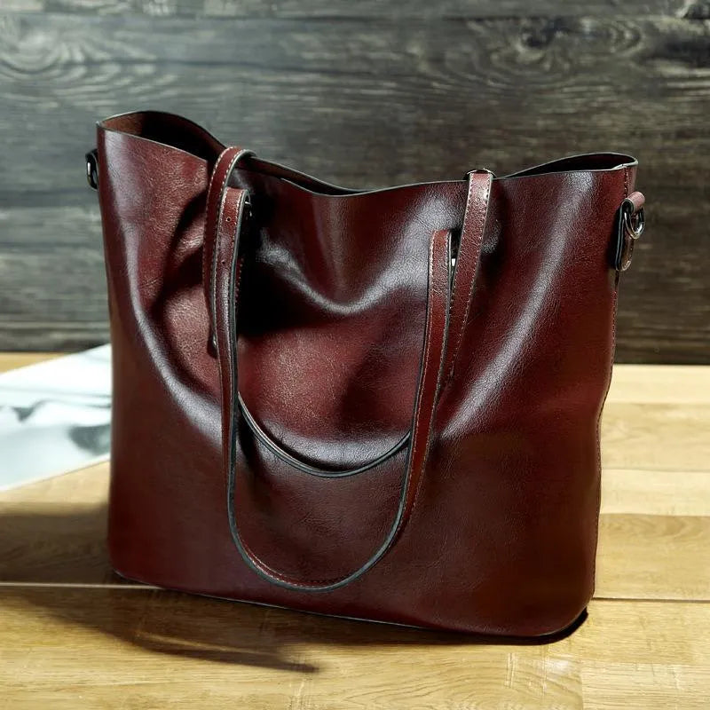 Renske™|Vintage Leather Shoulder Bag