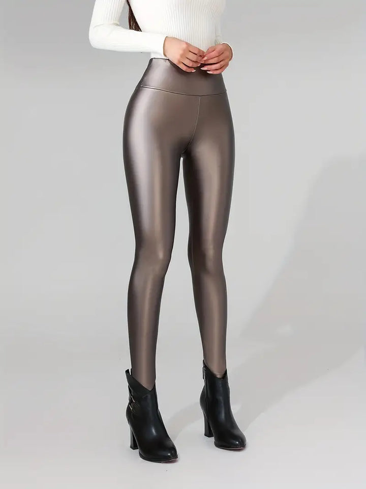 Mia – Leggings in ecopelle a vita alta