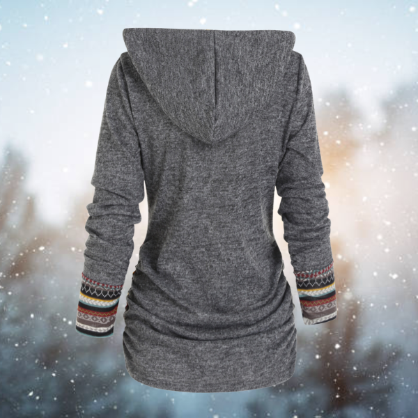 MAREN | PULLOVER CON CAPPUCCIO TRIBALE