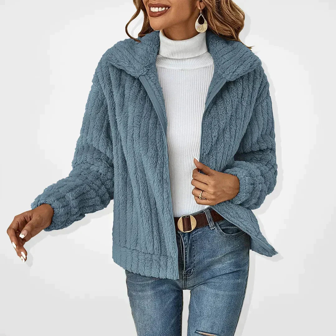 SVEVA™ | CARDIGAN IN PELUCHE ELEGANTE