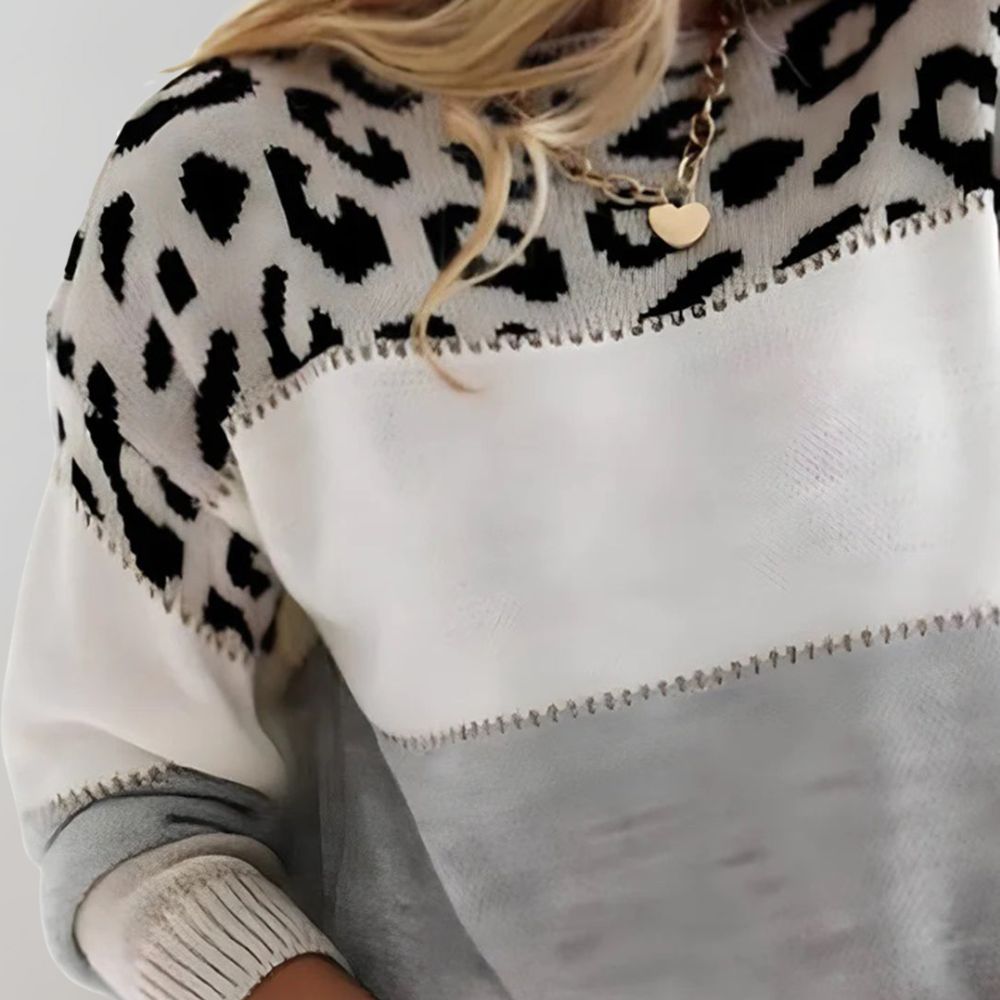 Cheyenne | Maglione casual con design leopardato