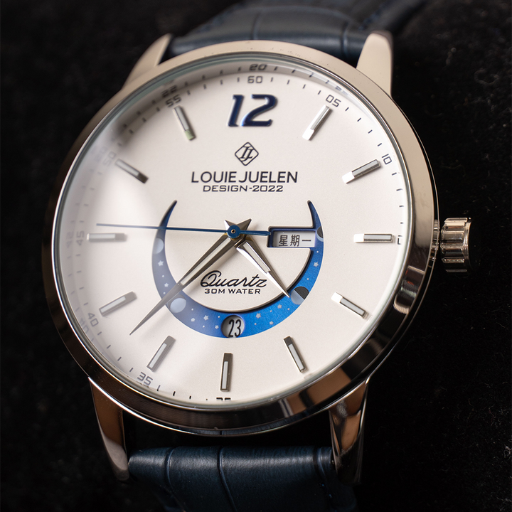 Elegante Orologio con Fasi Lunari