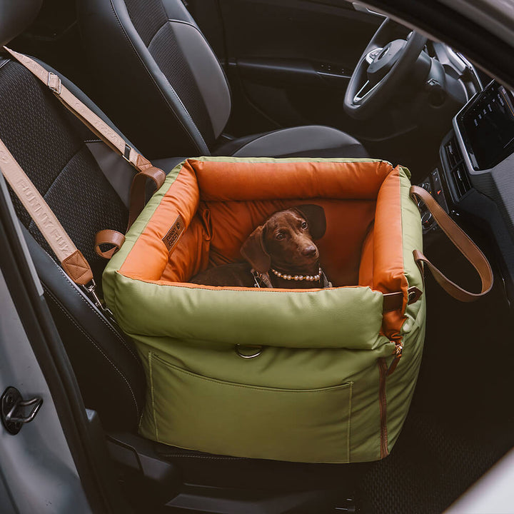 Seggiolino Auto per Cani in Similpelle – Urban Voyager