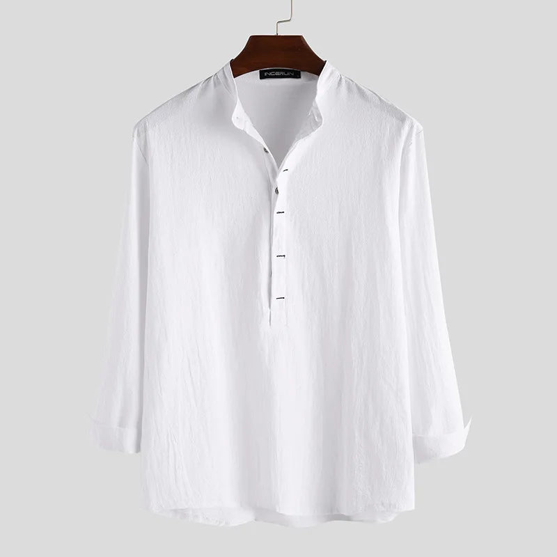 James™ | Camicia da Uomo in Cotone e Lino