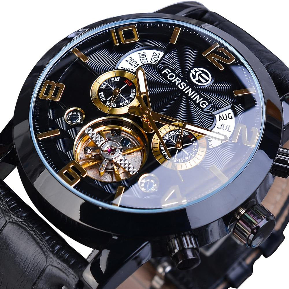 Orologio automatico meccanico di lusso con tourbillon