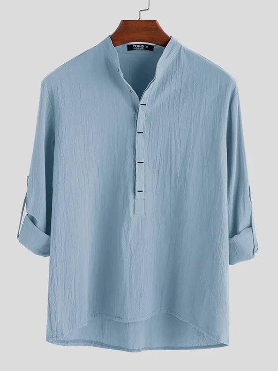 James™ | Camicia da Uomo in Cotone e Lino