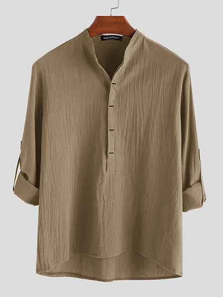 James™ | Camicia da Uomo in Cotone e Lino