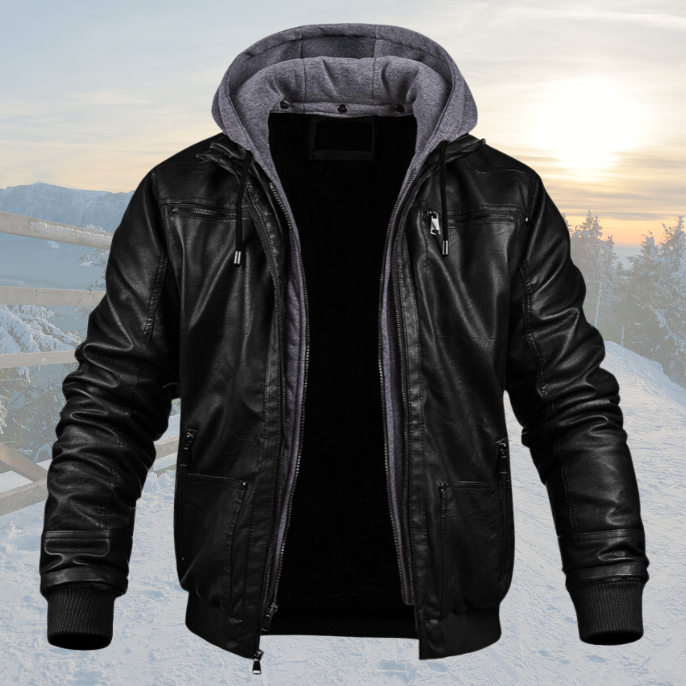 DAMON™ | Leder Winterjacke