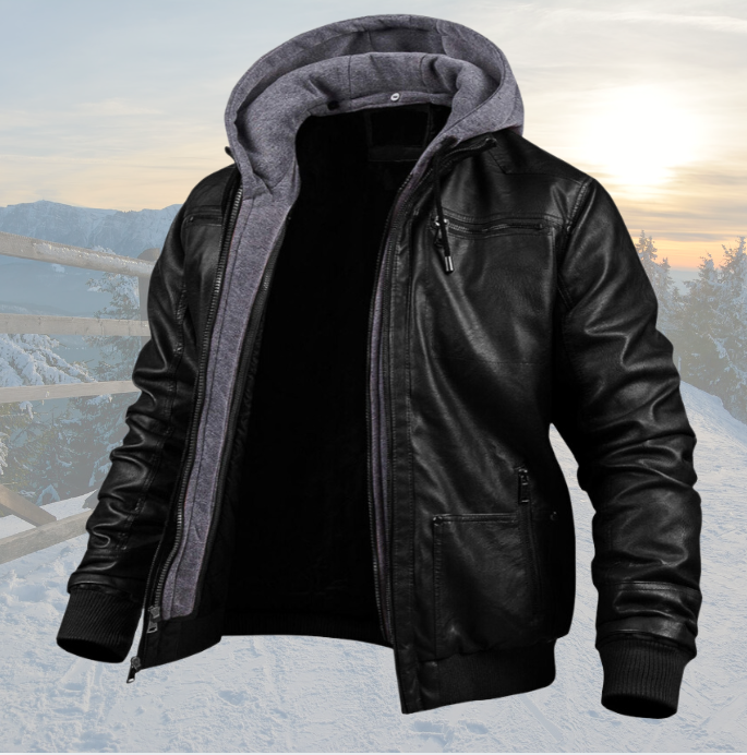 DAMON™ | Leder Winterjacke