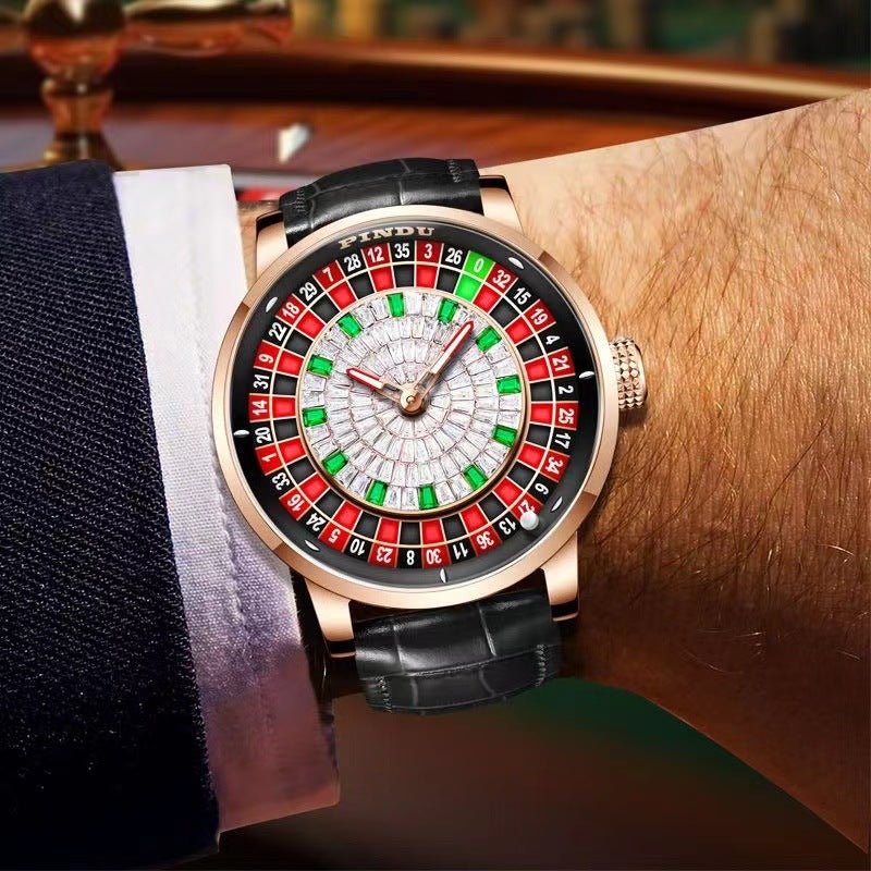 Orologio Roulette Casino Serie Orologio da Uomo Movimento Meccanico